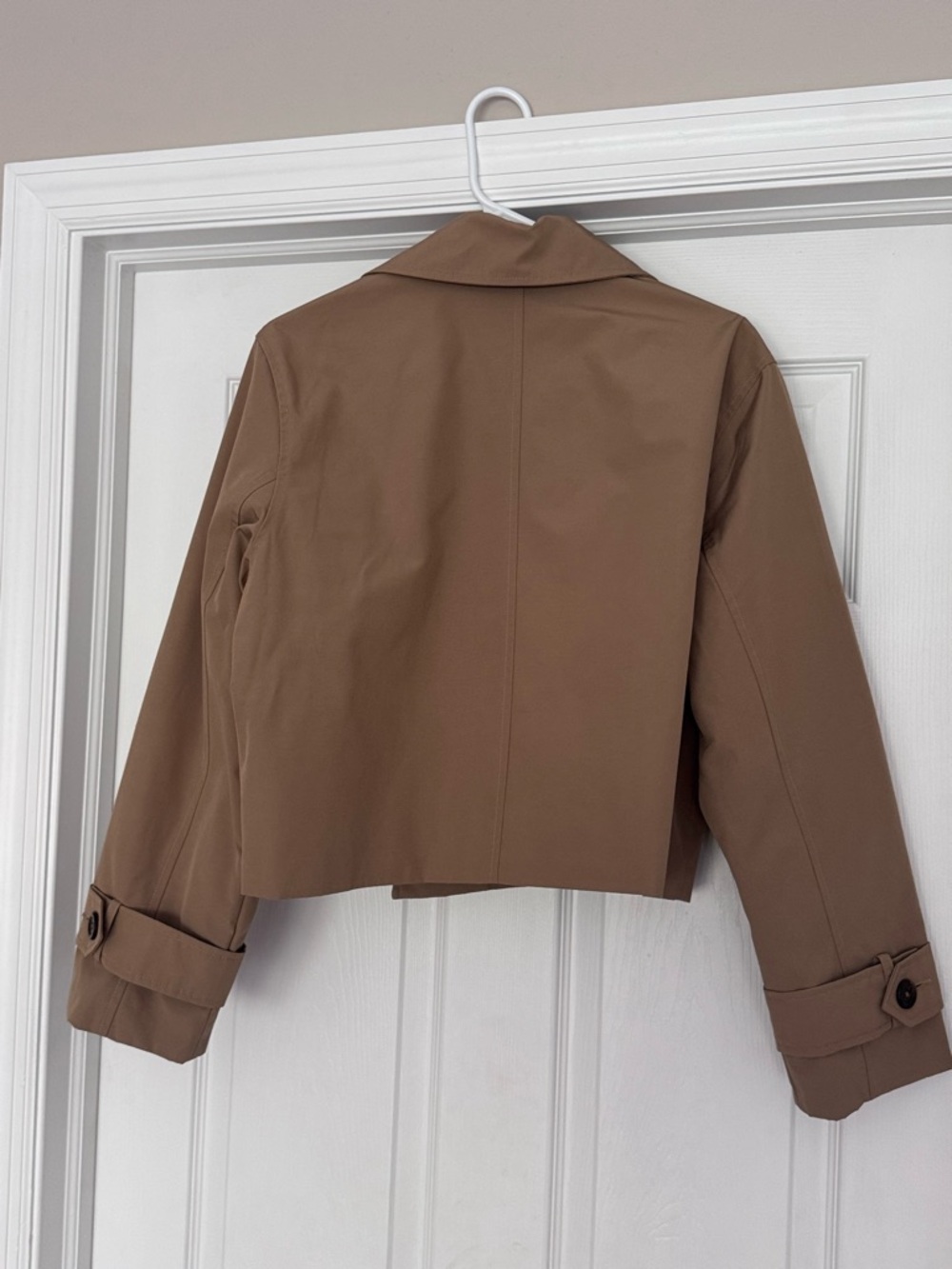 Abercrombie & Fitch Cropped Trench Coat in Brown - Picture 2 of 4